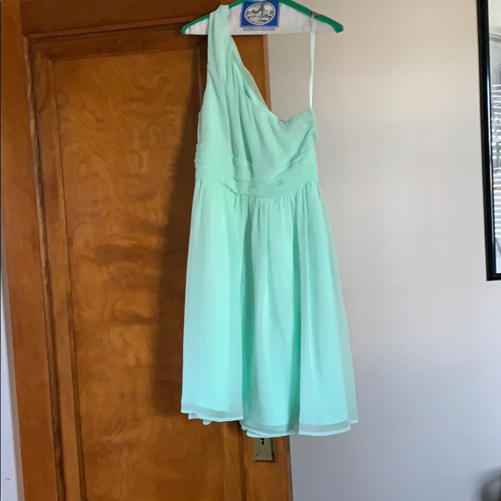 Mint green bridesmaid dress